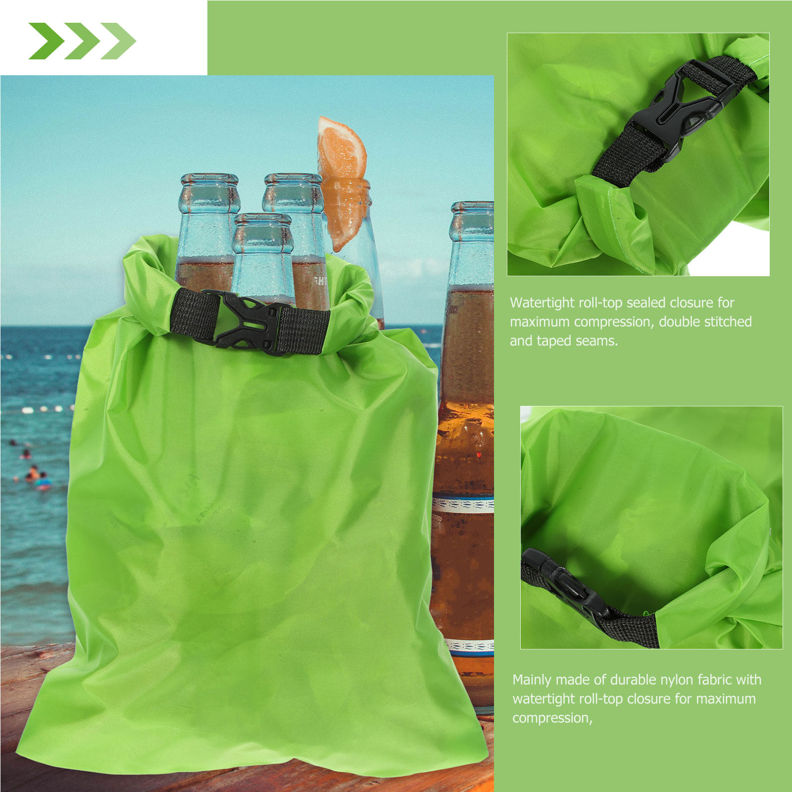 3Pcs Waterproof Dry Bags 15L 2 - огляд і ціна Fishing Kayak Storage Bag