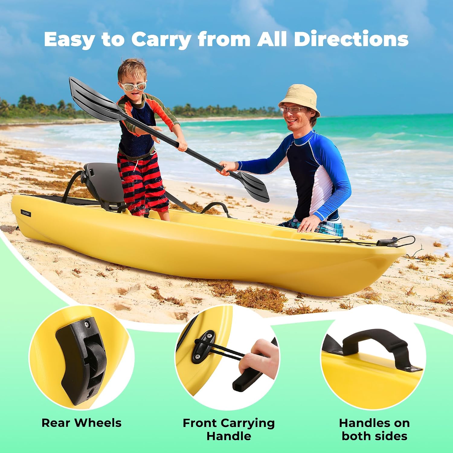 Kayak with Paddle 6.5 FT Recre - огляд і ціна Fishing Kayak Sit In